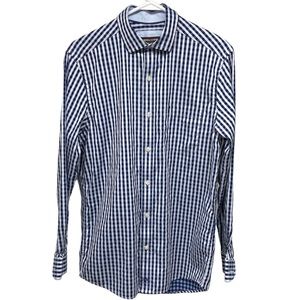 Johnston & Murphy Shirt S Blue Buffalo Check